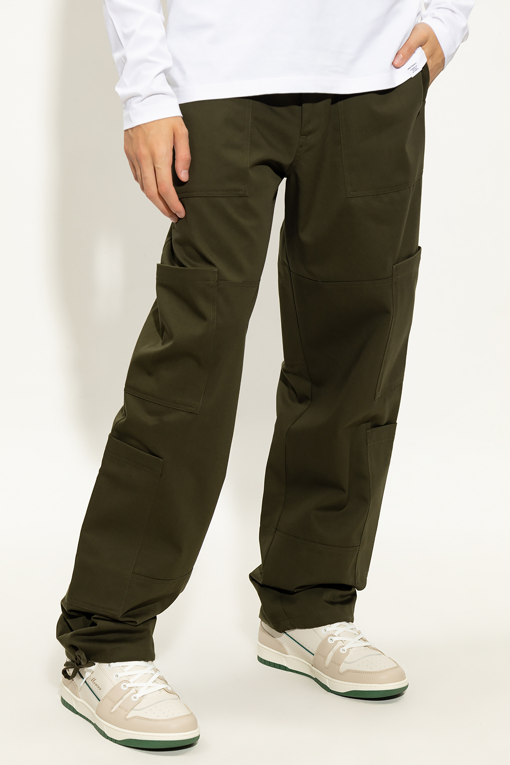 Green 'Earth' cotton Jonathan trousers Wales Bonner